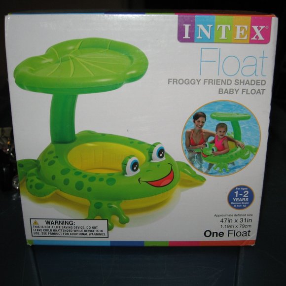HOST PICK Intex Baby Float FROG with CANOPY Ages 1-2 Max Weight 25 Lbs - Picture 4 of 4